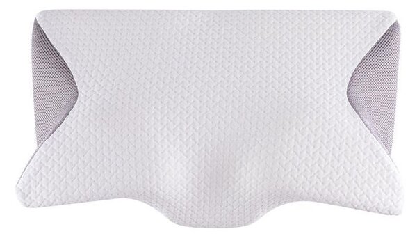 Ergonomiczna poduszka z pianki memory biało-szara 60 x 35 cm