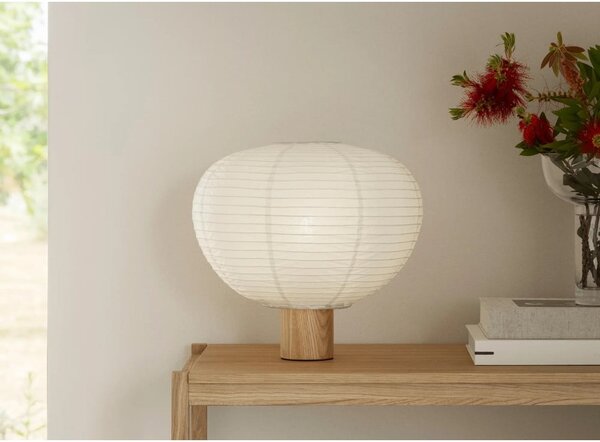 Biała lampa stołowa z papierowym kloszem (wysokość 32 cm) Kami – Blomus