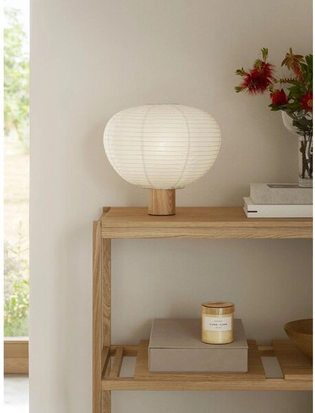 Biała lampa stołowa z papierowym kloszem (wysokość 32 cm) Kami – Blomus