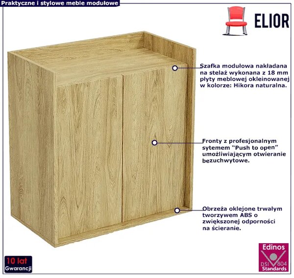 Szafka modułowa dwudrzwiowa hikora naturalna G9-K20