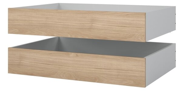 Szuflady pod łóżko w naturalnym kolorze zestaw 2 szt. 90x190/140x190 cm Naia – Tvilum