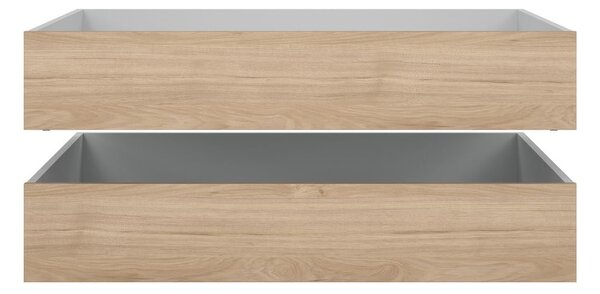 Szuflady pod łóżko w naturalnym kolorze zestaw 2 szt. 90x190/140x190 cm Naia – Tvilum