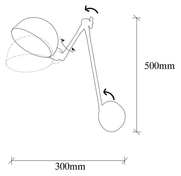 Czarny/w kolorze złota kinkiet ø 15 cm Sihen – Opviq lights