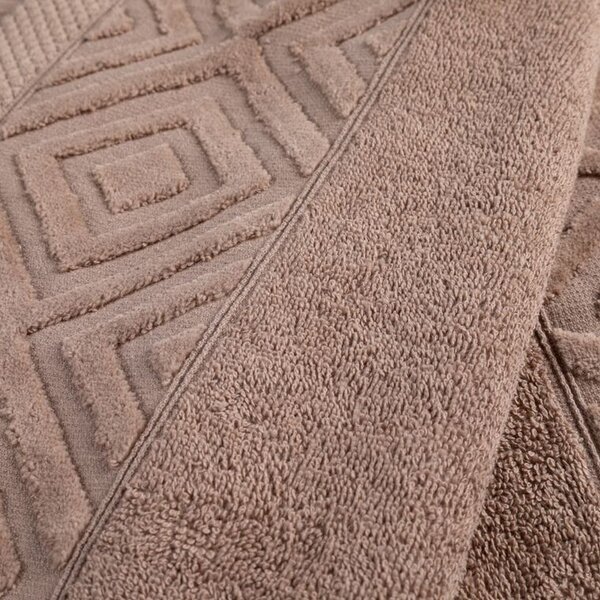 Zestaw ręczników frotte PAULA taupe 50 x 90 cm 2 szt