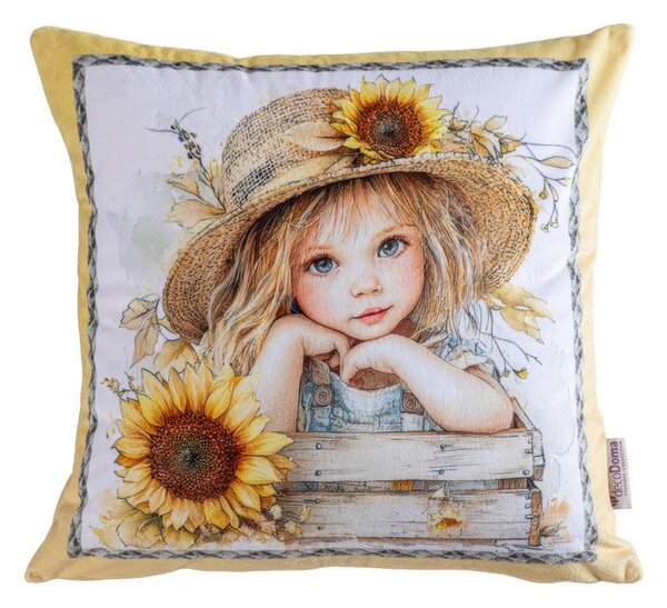Zestaw 3 poszewek na poduszki SUNFLOWERS 45 x 45 cm