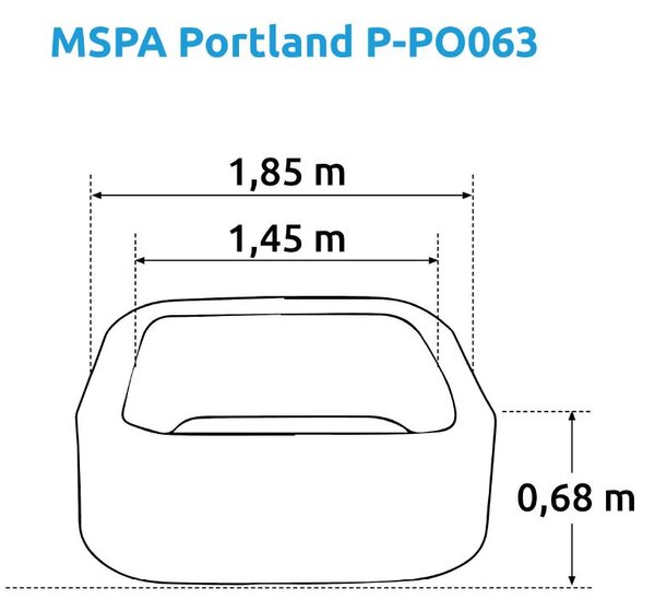Portland P-PO063 Wanna z hydromasażem 930 l MSPA 11400274