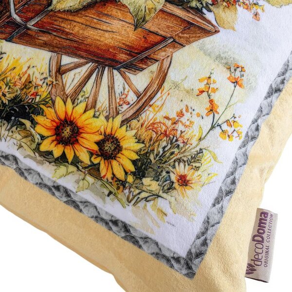 Zestaw 3 poszewek na poduszki SUNFLOWERS 45 x 45 cm