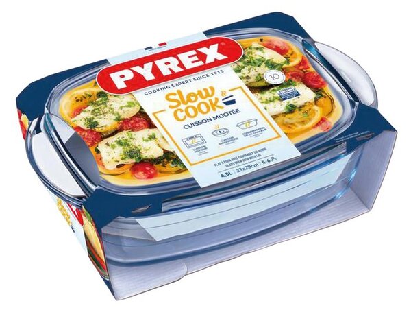 Szklane naczynie do pieczenia z pokrywką PYREX 4,5 l