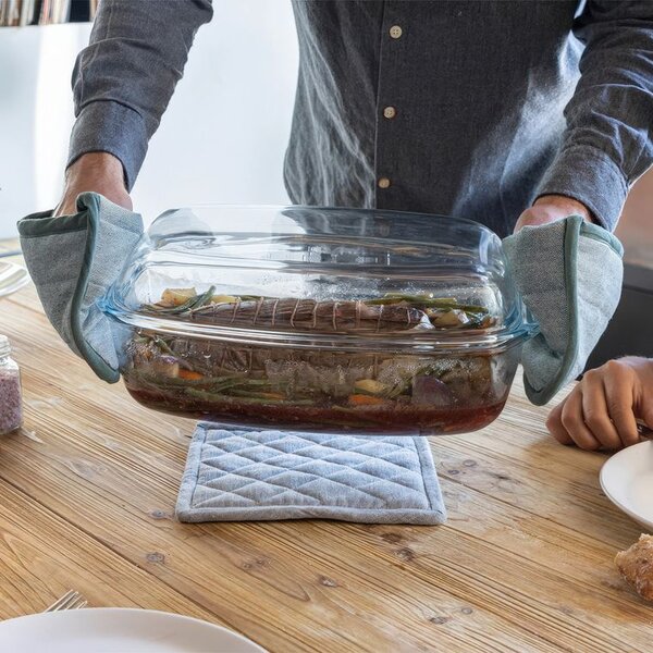 Szklane naczynie do pieczenia z pokrywką PYREX 4,5 l