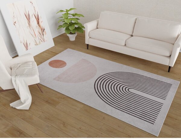 Kremowy dywan odpowiedni do prania 50x80 cm – Vitaus