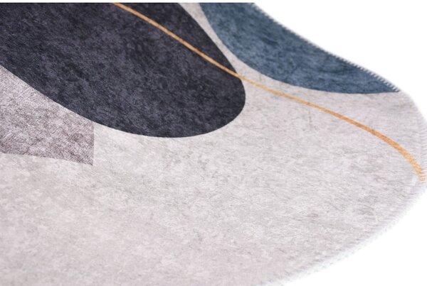 Niebiesko-szary dywan odpowiedni do prania 60x100 cm Oval – Vitaus