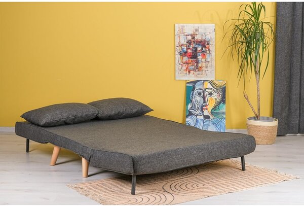 Ciemnoszara rozkładana sofa 120 cm Folde – Artie