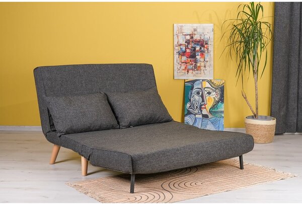 Ciemnoszara rozkładana sofa 120 cm Folde – Artie