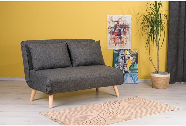 Ciemnoszara rozkładana sofa 120 cm Folde – Artie