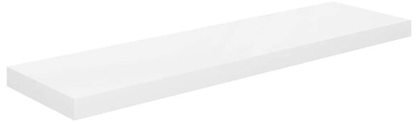 Półka ścienna, wysoki połysk, biała, 90x23,5x3,8 cm, mdf