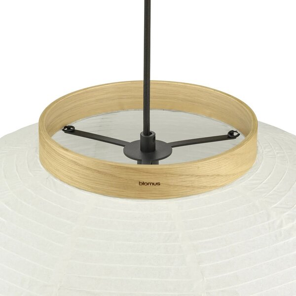 Biała lampa wisząca z papierowym kloszem ø 60 cm Kami – Blomus