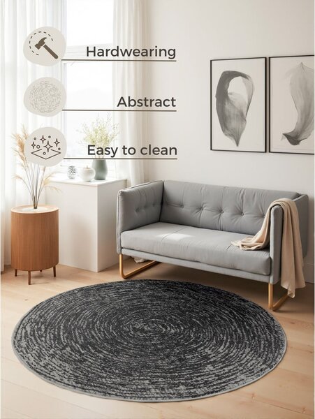 Szary okrągły dywan ø 120 cm Gloria Cavallo – Hanse Home
