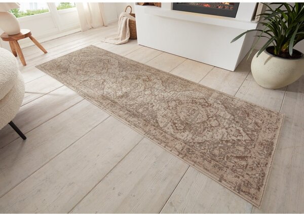 Szary/beżowy chodnik 80x200 cm Terrain Designer Sand – Hanse Home