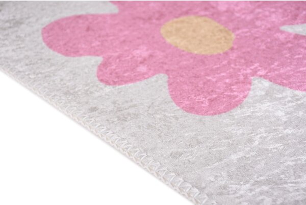 Różowo-kremowy dywan dziecięcy odpowiedni do prania 80x150 cm Cute Flowers Pink – Vitaus