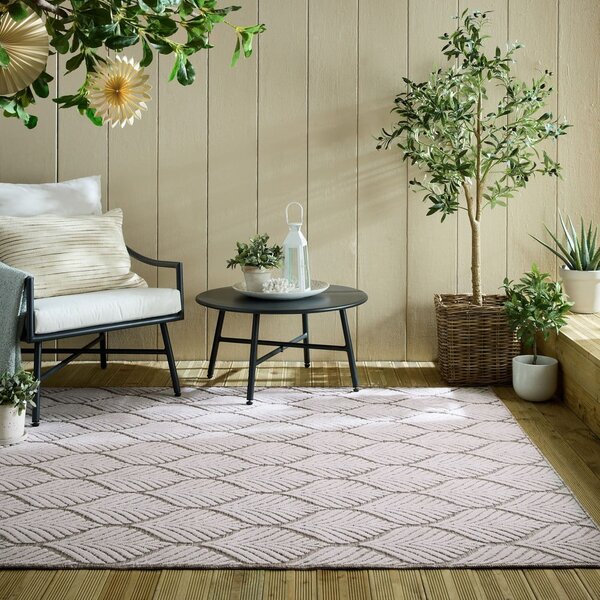 Dywan odpowiedni na zewnątrz w kolorze kości słoniowej 120x170 cm Elm Leaf – Flair Rugs