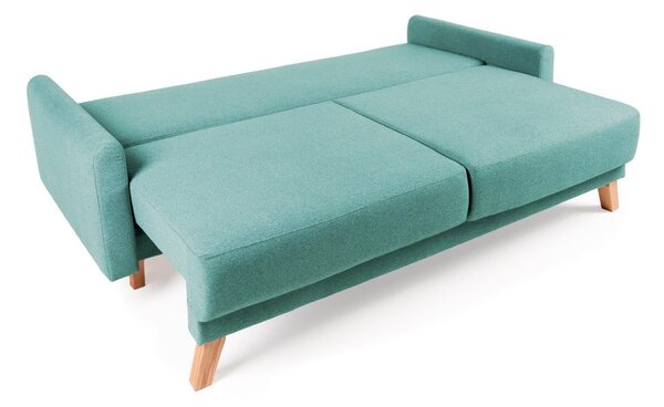 Turkusowa sofa rozkładana Bonami Selection Pop