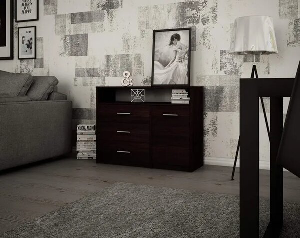 Komoda z szufladami i półkami do salonu wenge H0-Z41