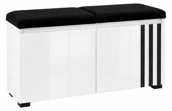 Szafka na buty 100 cm z siedziskiem do przedpokoju, nowoczesne Lamele I ArtDHome