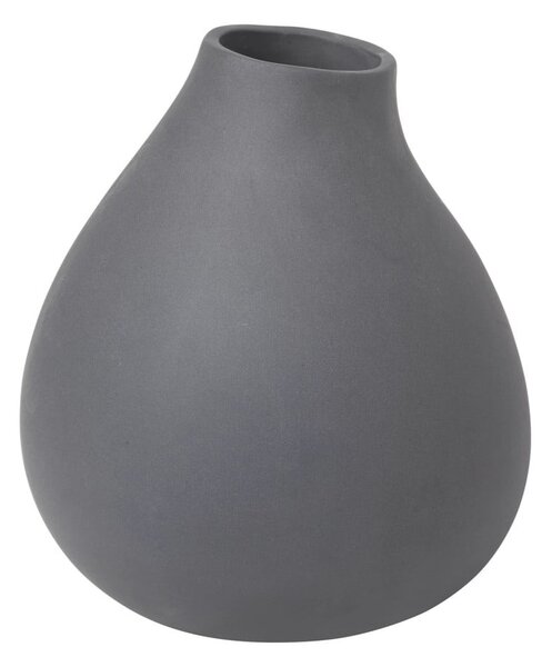 Ciemnoszary porcelanowy wazon (wysokość 17 cm) Nona – Blomus