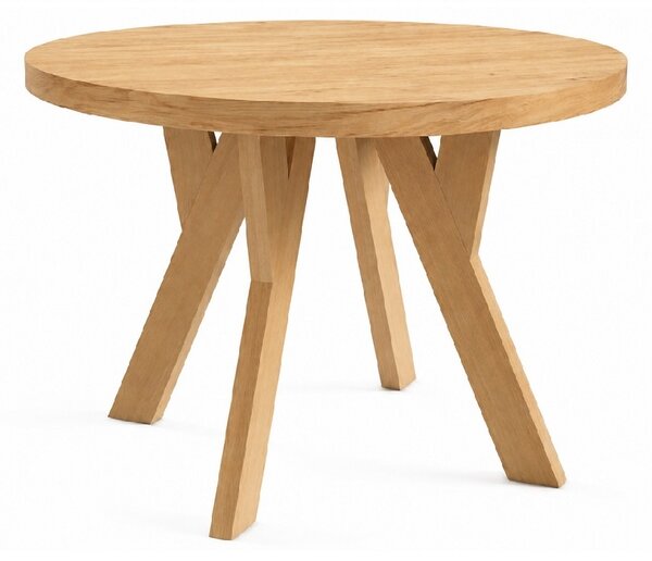 Stół ława okrągły 100 cm blat 3,6cm nogi Drewno Dąb Artisan PROMOCJA I ArtDHome