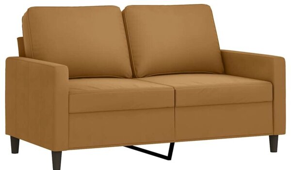 Sofa 2-osobowa, brÄ zowy, 120 cm, tapicerowana aksamitem