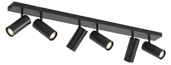 Nowoczesna lampa sufitowa czarna 102 cm 6-punktowa regulowana - Renna