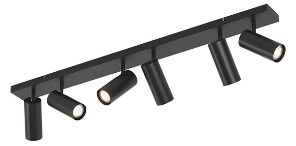 Nowoczesna lampa sufitowa czarna 102 cm 6-punktowa regulowana - Renna