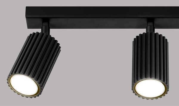 Czarna lampa punktowa 6,5x45 cm Gleam – Sollux