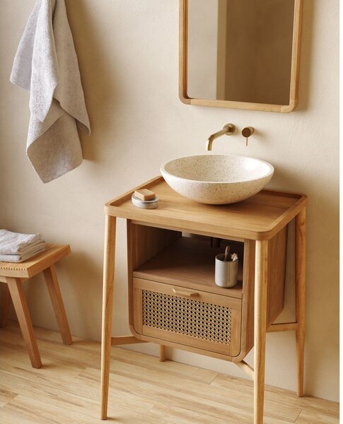 Jasnoszara mydelniczka ceramiczna Chavela – Kave Home