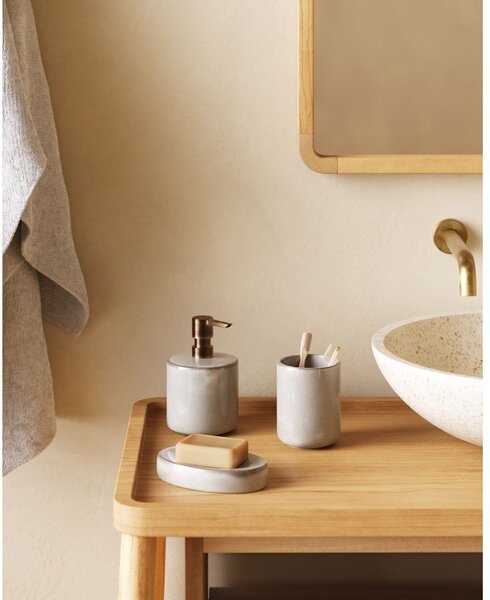 Jasnoszara mydelniczka ceramiczna Chavela – Kave Home
