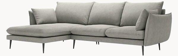 Sofa narożna z efektem lnu Elio