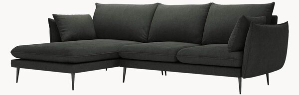Sofa narożna z efektem lnu Elio