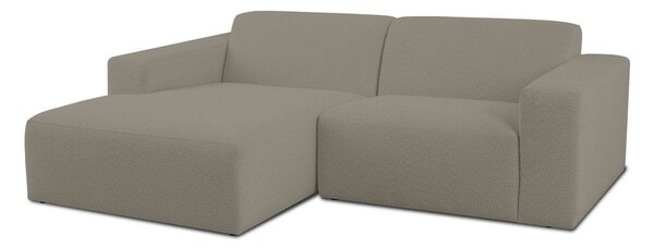 Jasnobrązowy narożnik z materiału bouclé (lewostronny) Roxy – Scandic