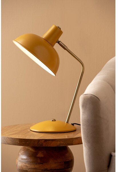 Żółta lampa stołowa Leitmotiv Hood