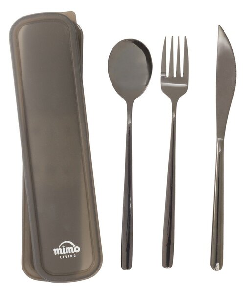 Czarne sztućce ze stali nierdzewnej 3 szt. Mimo – Premier Housewares