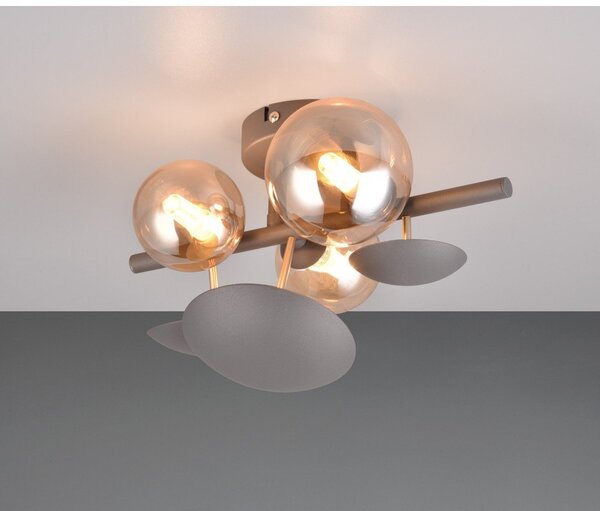 Kinkiet w szaro-złotym kolorze Bubble – Trio Select