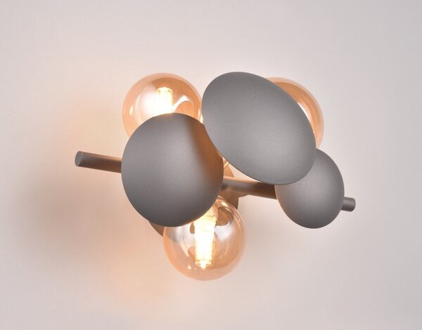 Kinkiet w szaro-złotym kolorze Bubble – Trio Select