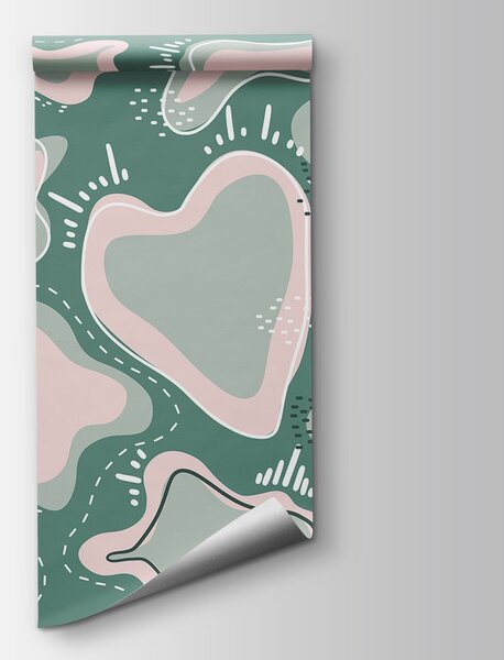 Fototapeta Zbiór różowych i białych figur, Fototapety Abstrakcja, Popularne Fototapety, t00715 - Tapeko.pl