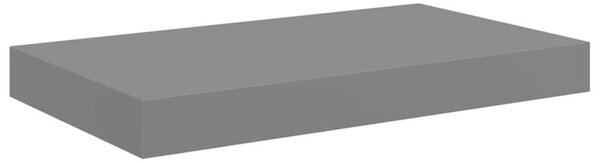 Półka ścienna, szara, wysoki połysk, 40 x 23 x 3,8 cm, mdf