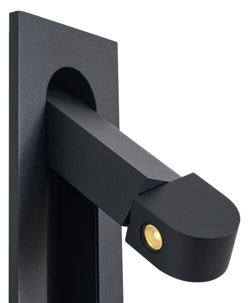 Nowoczesny kinkiet czarny z LED i portem USB-C - Hilton