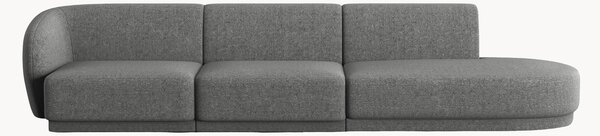Sofa modułowa z szezlongiem z szenilu Lionel (4-osobowa), S 311 cm
