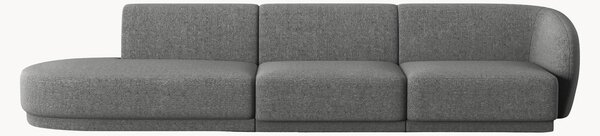 Sofa modułowa z szezlongiem z szenilu Lionel (4-osobowa), S 311 cm