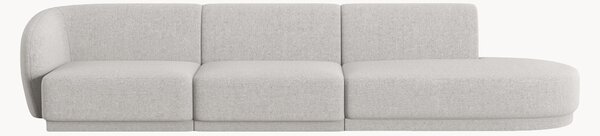 Sofa modułowa z szezlongiem z szenilu Lionel (4-osobowa), S 311 cm