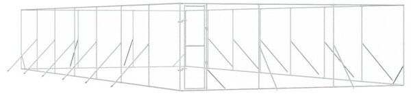 Kojec zewnętrzny dla psa, 6x14x2 m, stal galwanizowana