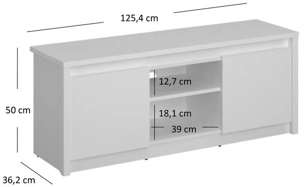 Skandynawska biała szafka RTV L3-K11